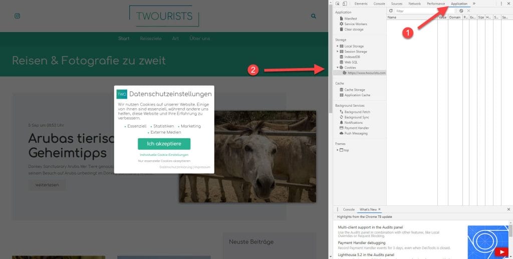 Gesetzte Cookies vor dem Opt-in überprüfen