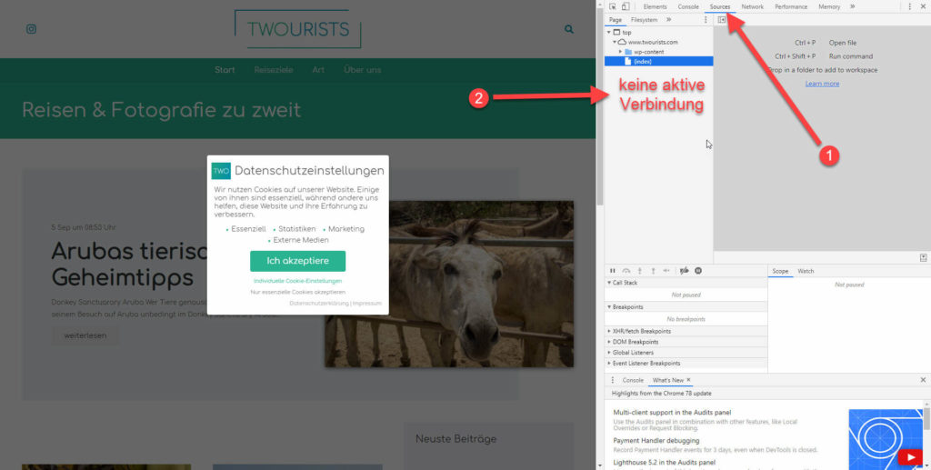 Aktive Verbindungen vor dem Opt-in