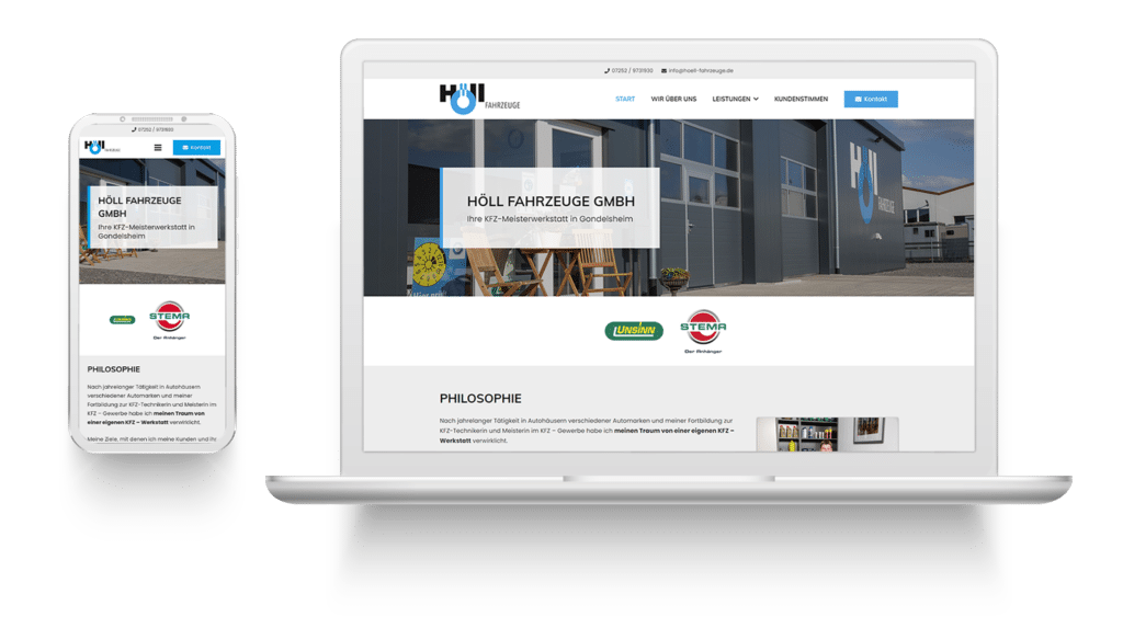 Höll Fahrzeuge GmbH Website Mockup