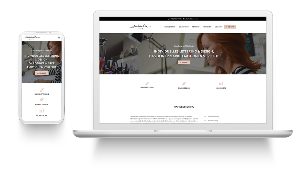 SUSHIMOON-STUDIO Website Mockup