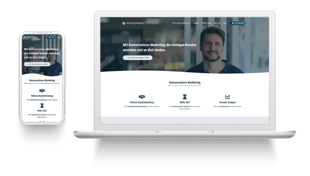 Sven Schwald Website Mockup